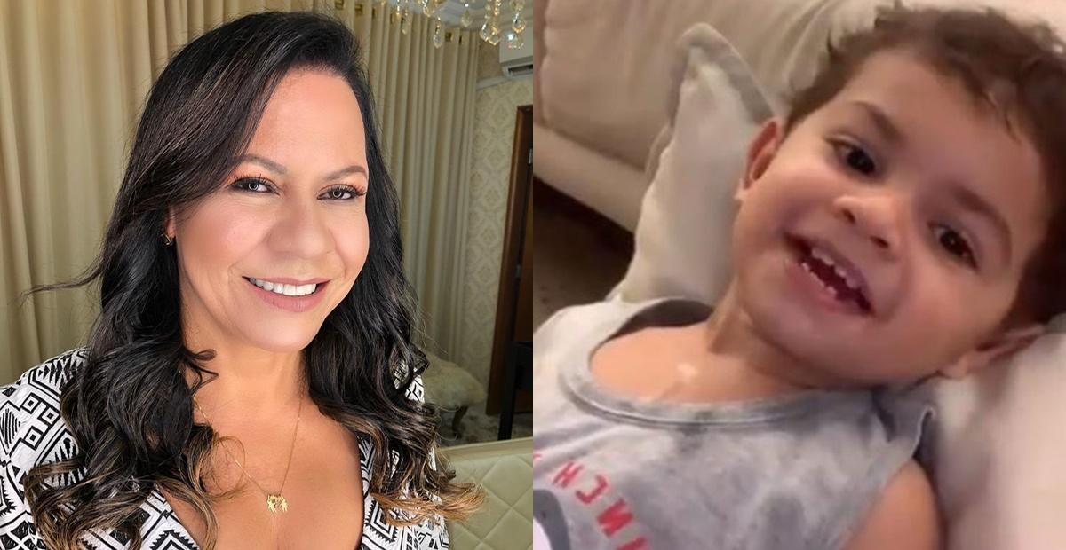 Mãe de Marília Mendonça posta vídeo se divertindo com o neto, Léo