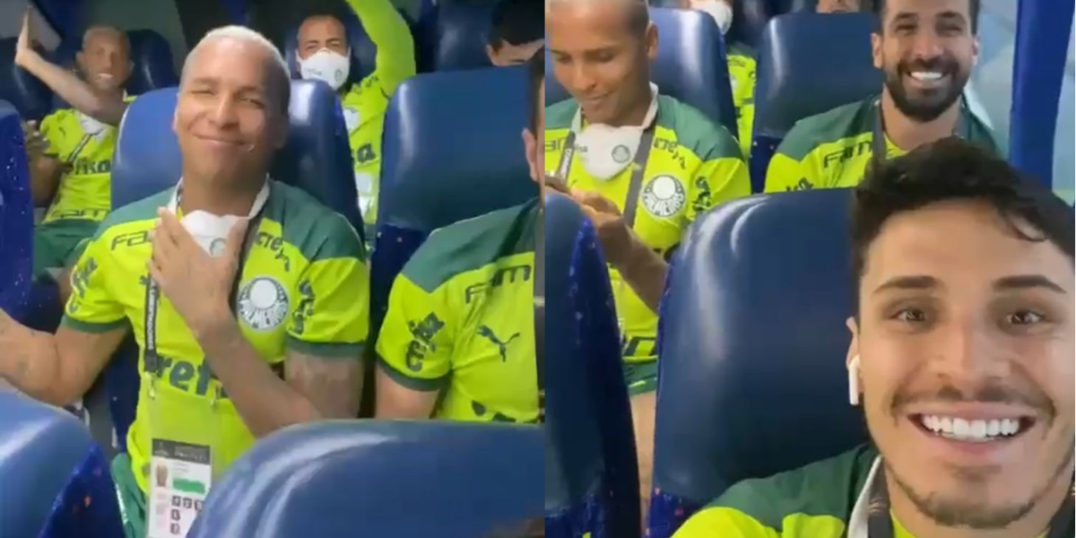 Raphael Veiga e Deyverson curtem a música ‘ILHA’ de Luan Santana, que embalou o tricampeão Palmeiras