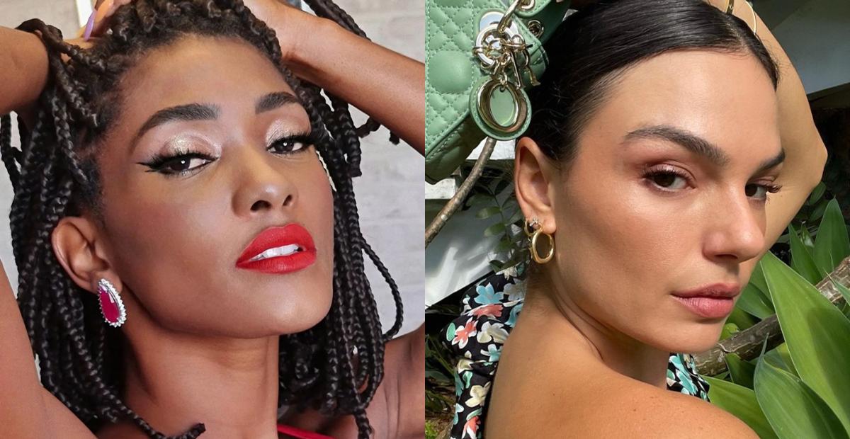Erika Januza e Isis Valverde se encontram nos bastidores do especial de fim de ano da Globo
