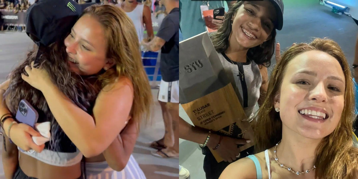 Larissa Manoela encontra Rayssa Leal no STU Rio Open: “Que bom que deu certo!”