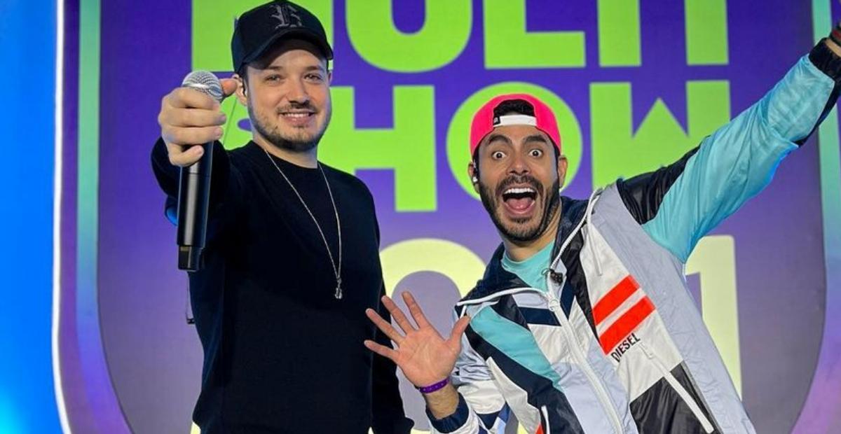 Israel e Rodolffo ensaiam para apresentação no Prêmio Multishow