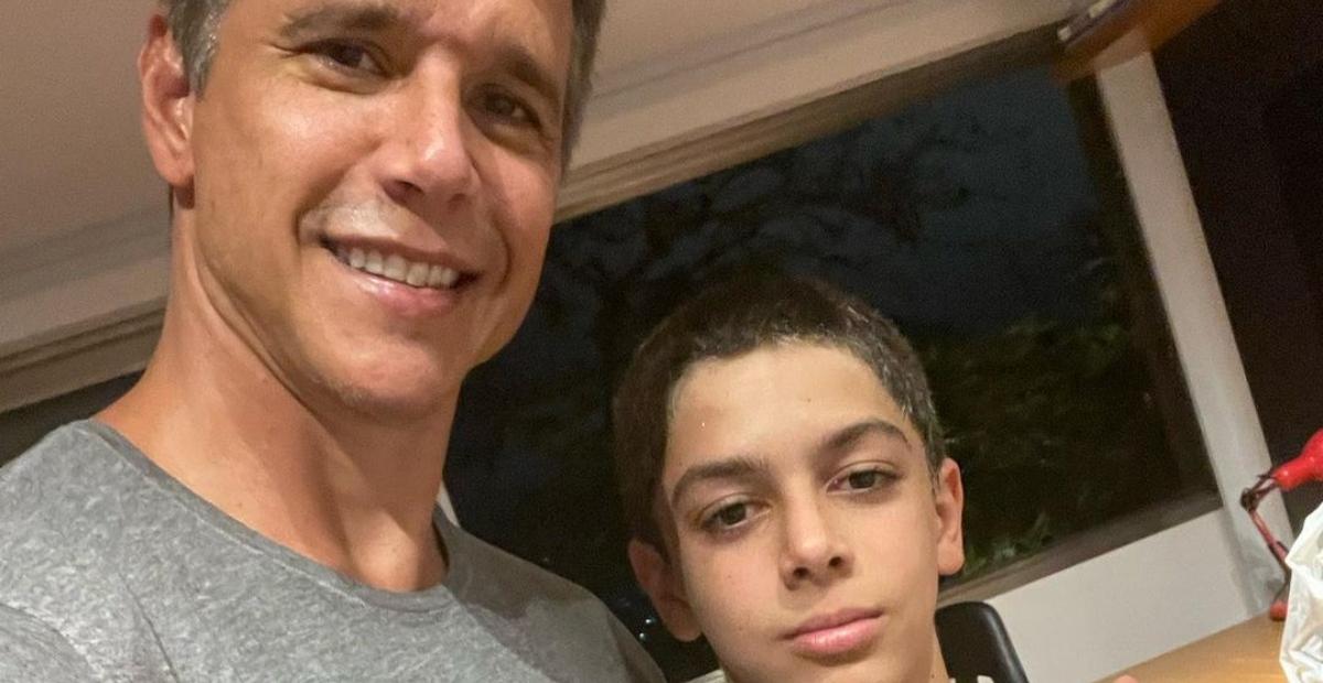 Marcio Garcia celebra aniversário de 13 anos do filho, Felipe: ”Meu príncipe”