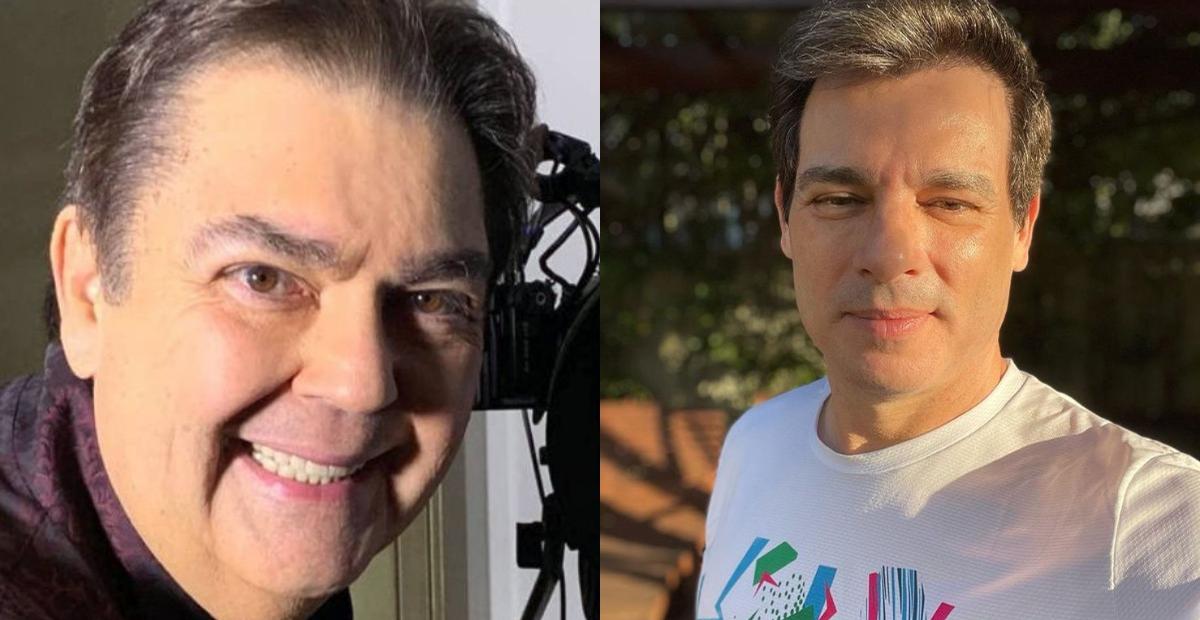 Celso Portiolli compartilha clique ao lado de Faustão: ”Momento muito especial”