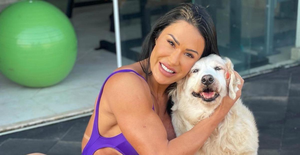 Cachorra de Gracyanne Barbosa passa por cirurgia e tem uma das patas amputadas
