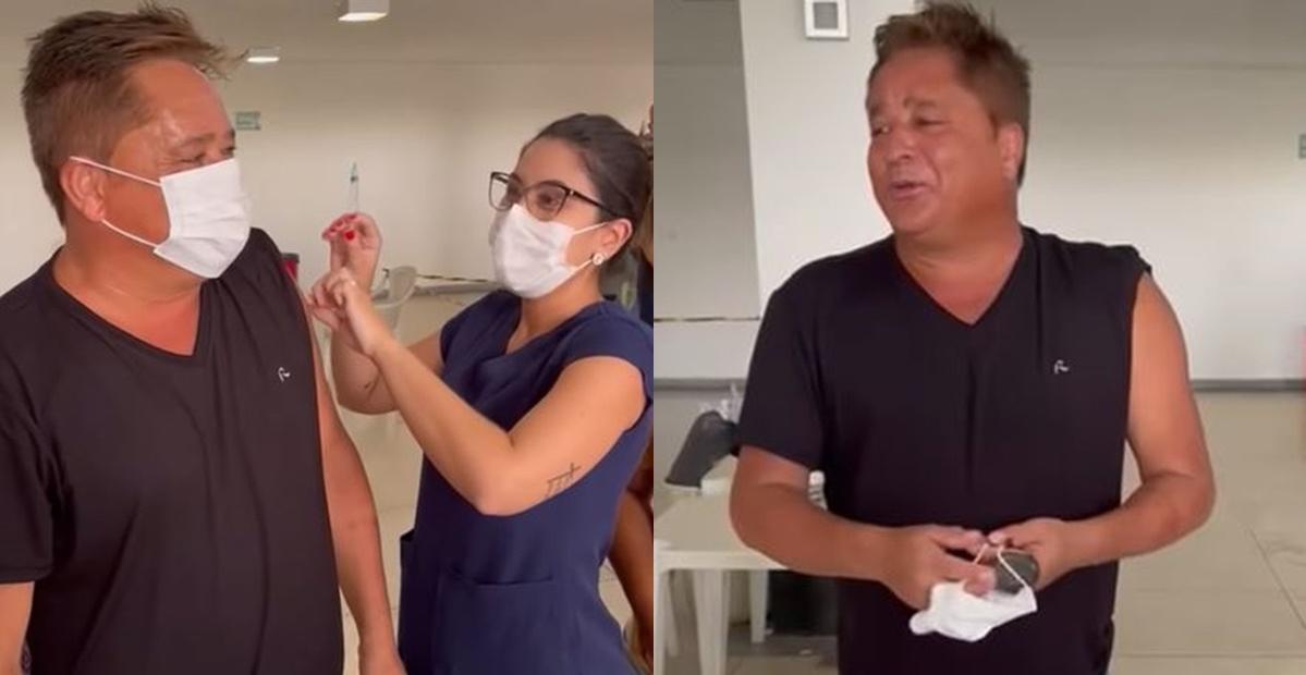 Leonardo toma terceira dose da vacina da covid-19 e surpreende profissionais da saúde com atitude