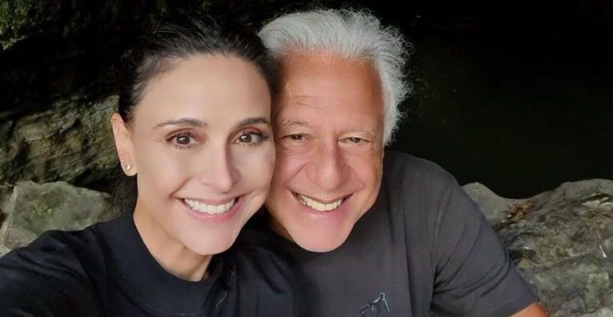 Antônio Fagundes e Alexandra Martins surgem juntos em registro de Natal