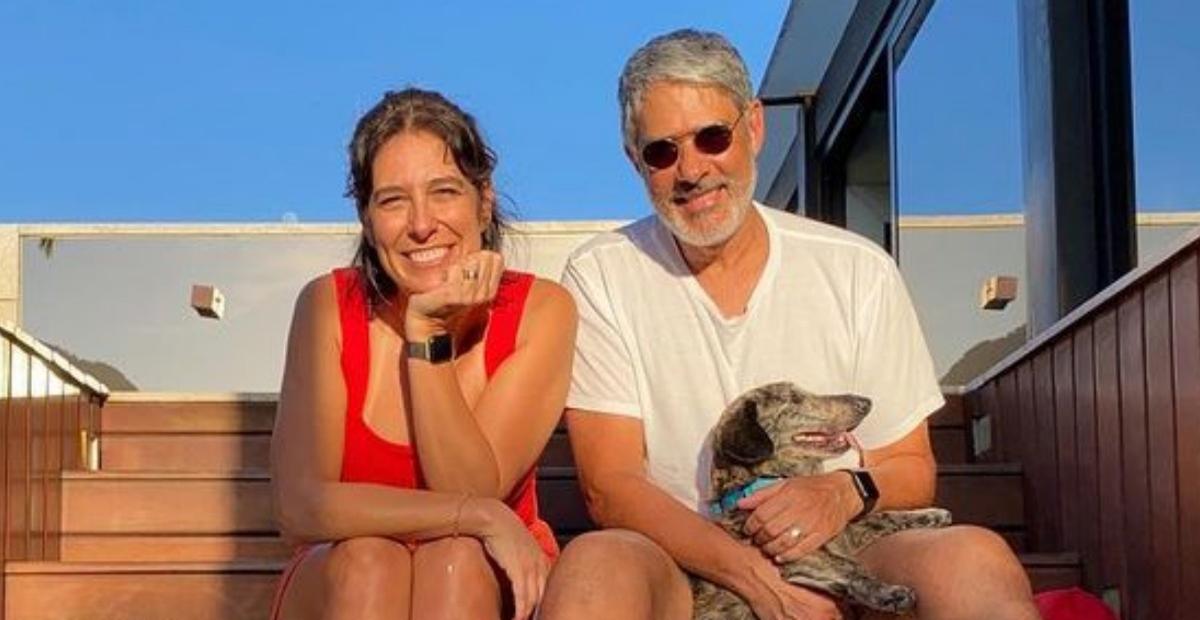 Natasha Dantas se derrete ao compartilhar clique com William Bonner: ”Eu amo”