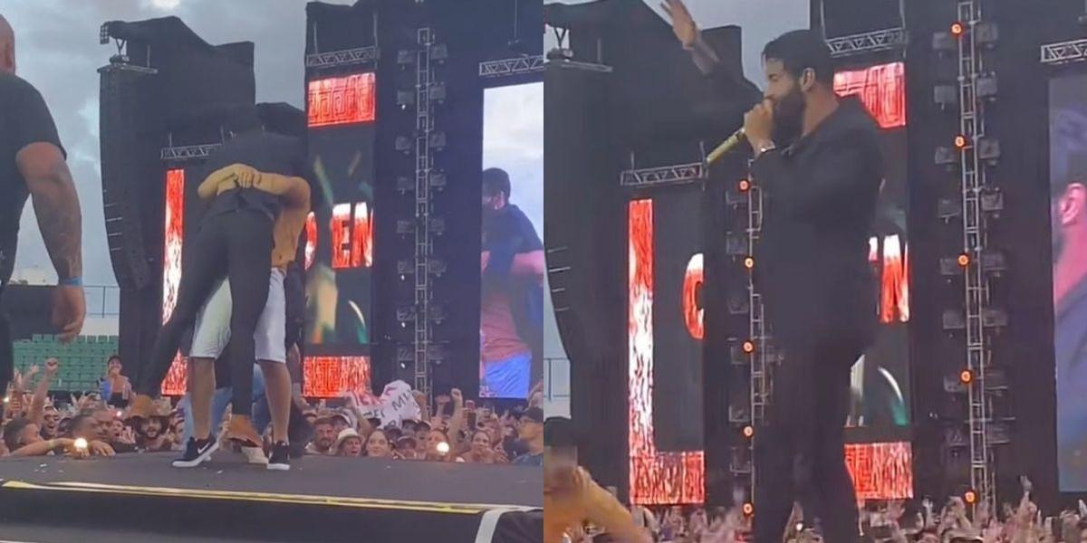 Fã invade palco do show do Gusttavo Lima e vira meme na internet; confira o momento