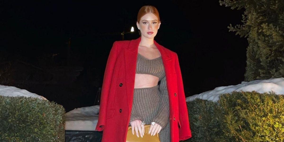 Marina Ruy Barbosa arranca suspiros ao exibir look elegante na Suíça