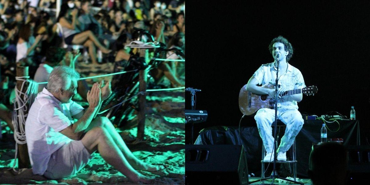 Pedro Bial curte show do filho Theo em apresentação especial no Rio de Janeiro