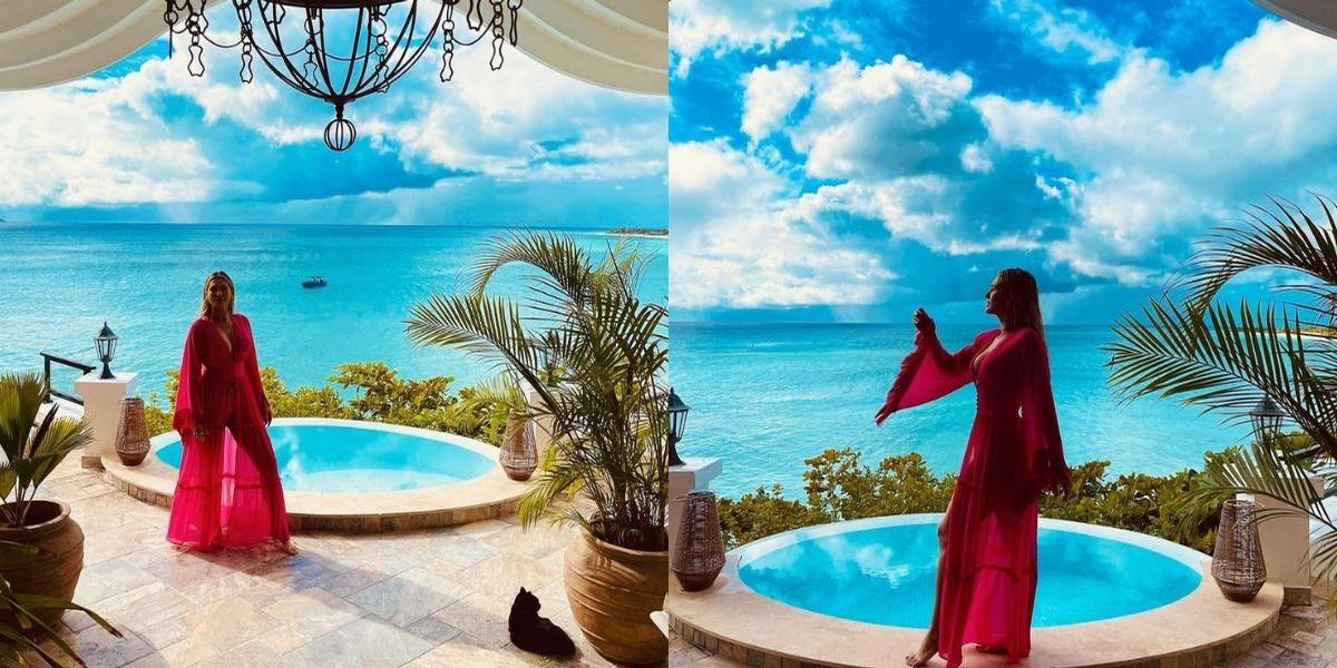 No Caribe, Lívia Andrade posa em cenário paradisíaco e surpreende a web: “Que sonho”