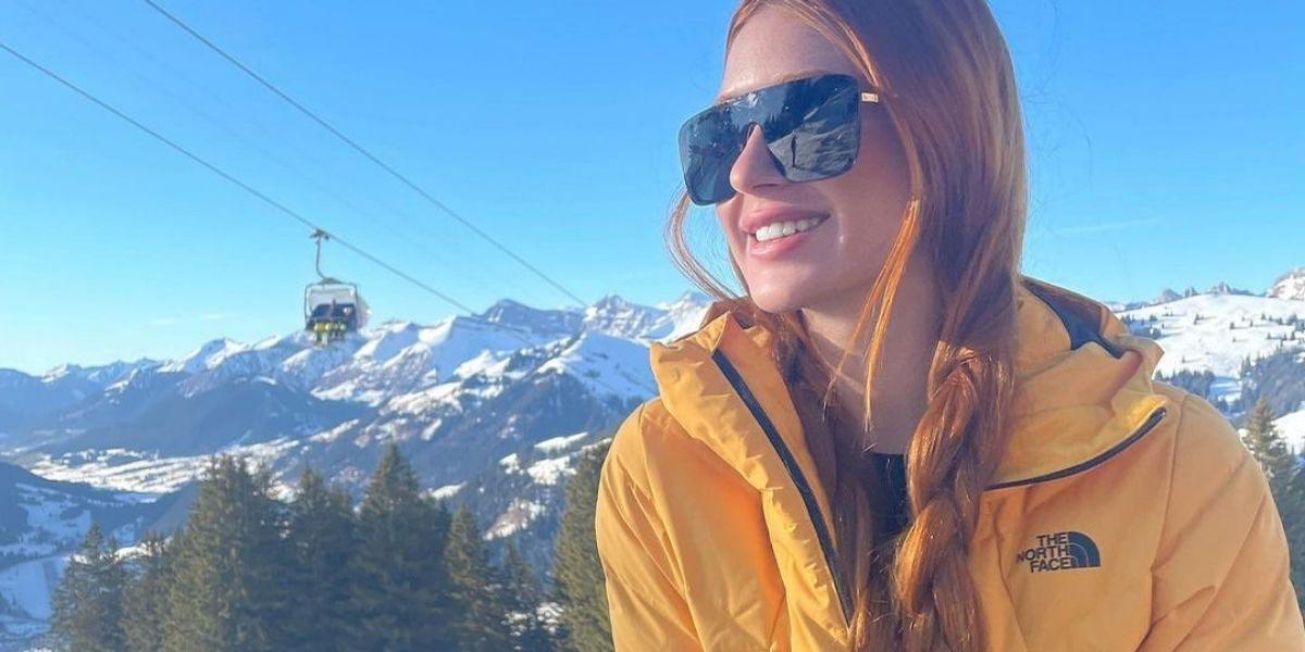 Na Suíça, Marina Ruy Barbosa esbanja beleza e compartilha cliques na neve: “Belíssima”