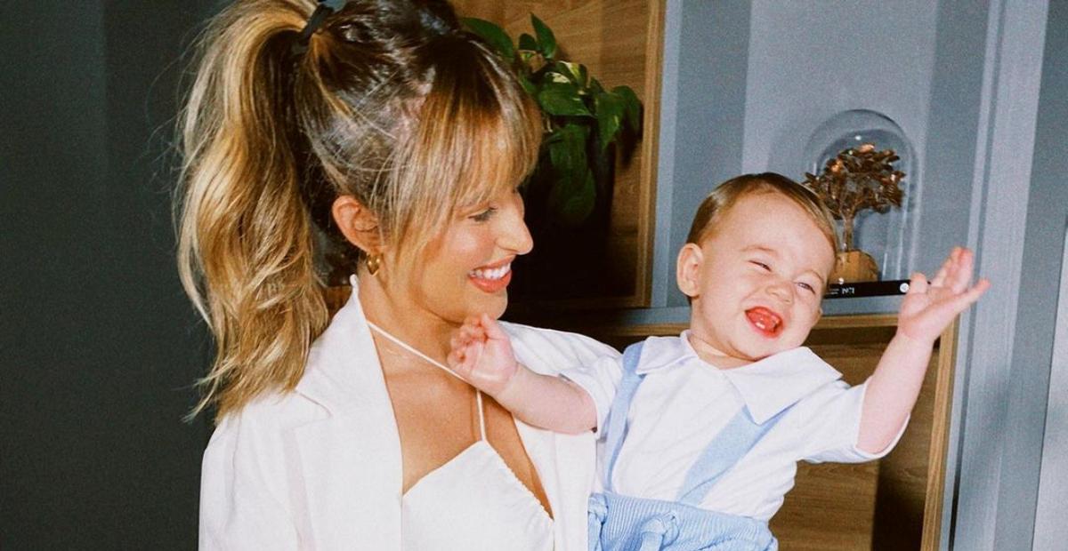 Lorena Carvalho aproveita passeio com o filho, Luca: ”Meu menino”