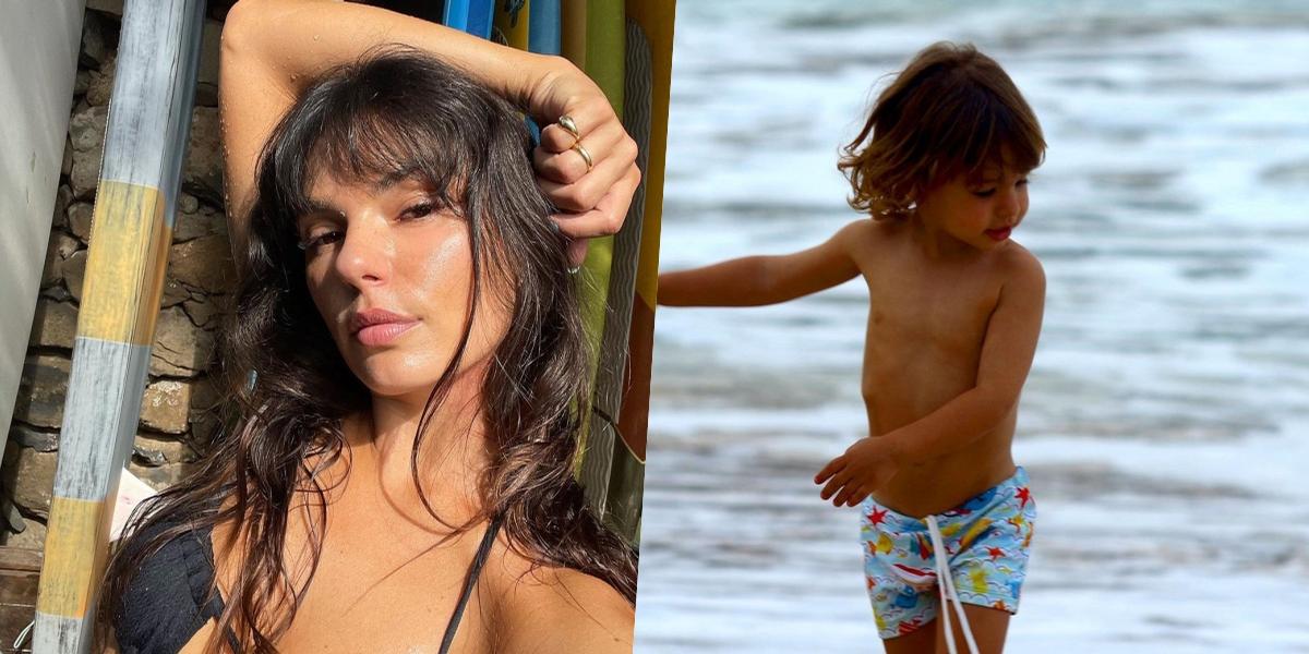 Isis Valverde abre novo álbum de fotos em Noronha com cliques do filho, Rael: ”Aleatórias”