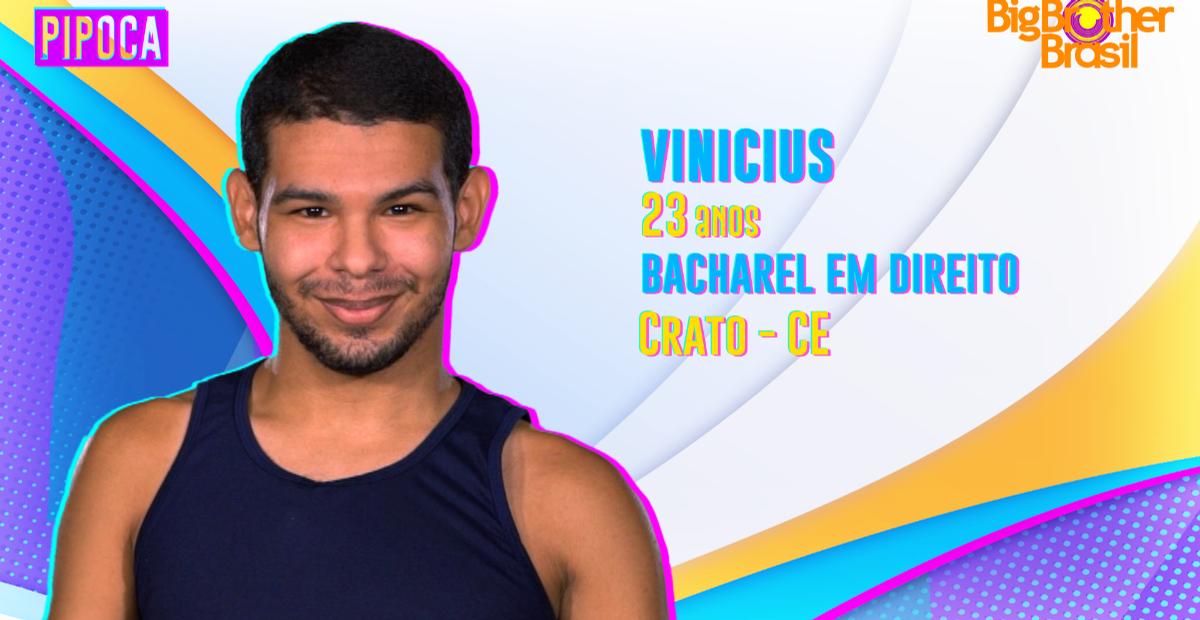 BBB22: Bacharel em direito, Vinicius é integrante do grupo Pipoca
