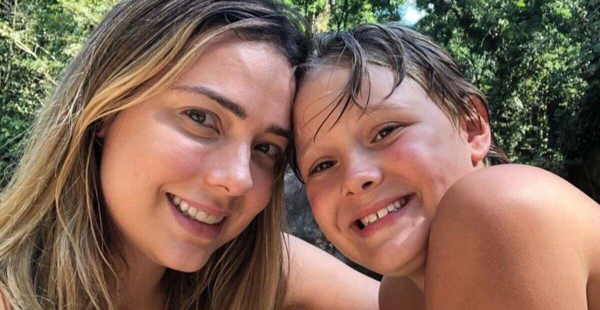 Carol Dantas relembra registro especial ao lado de Davi Lucca em Noronha