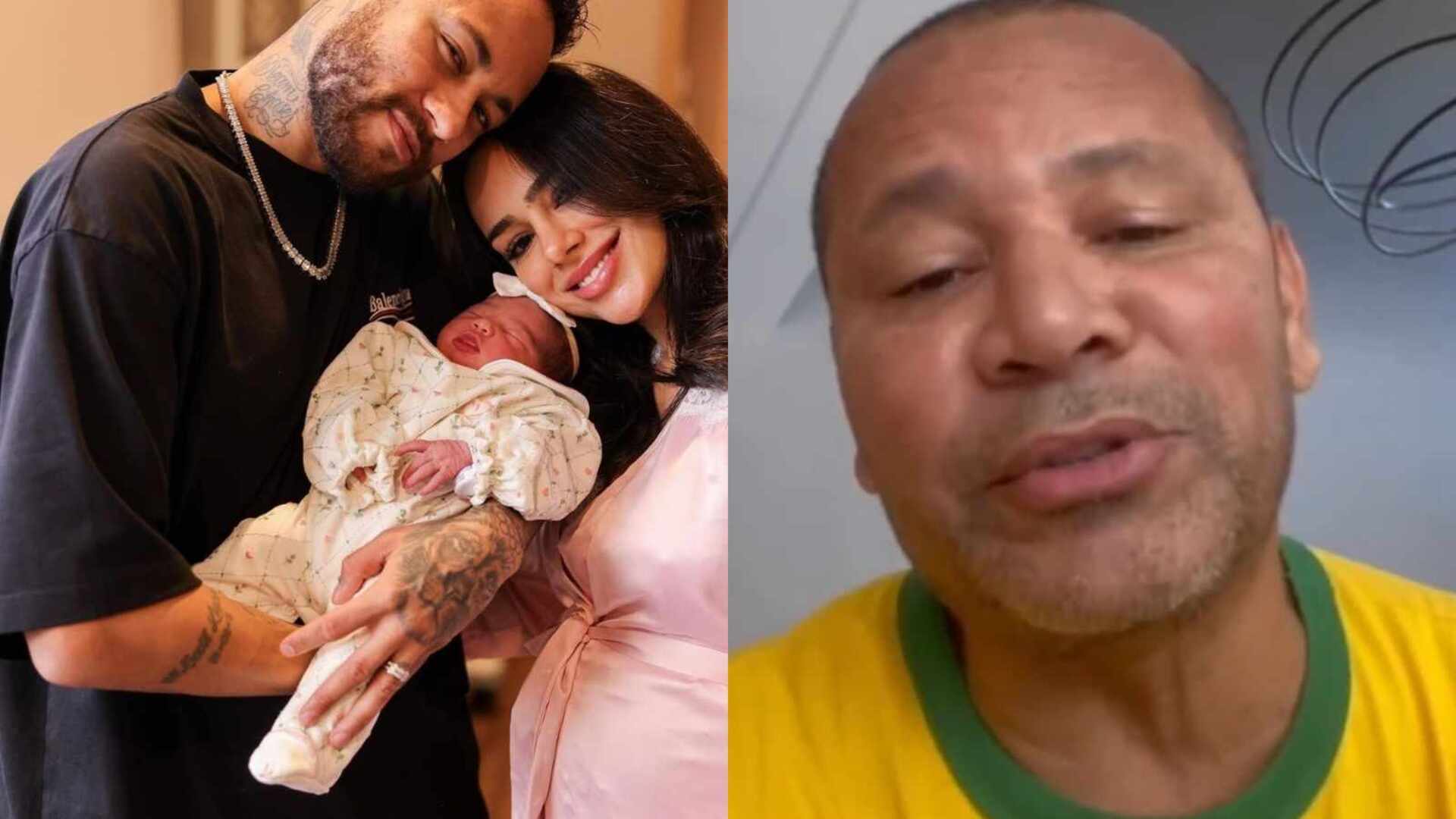 Neymar e Bruna Biancardi postam foto de Mavie e semelhança com o avô choca