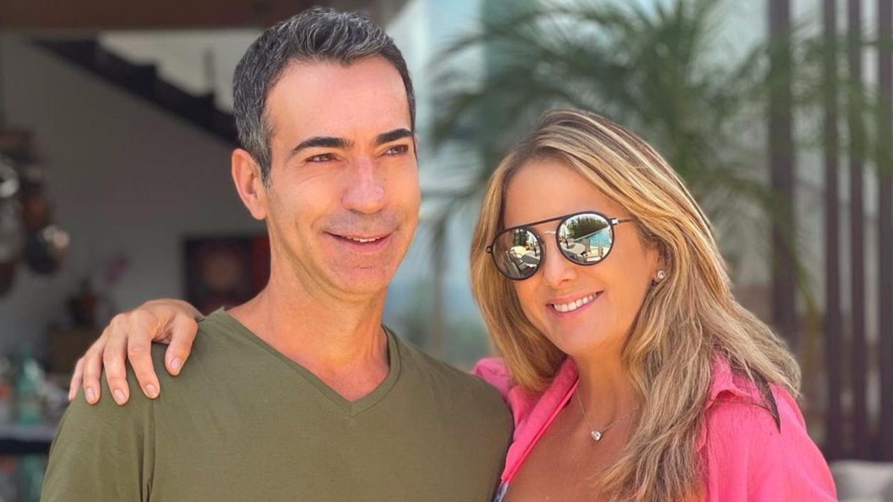 Ticiane Pinheiro compartilha clique romântico com César Tralli, que se derrete: ”Vidinha da minha vida”