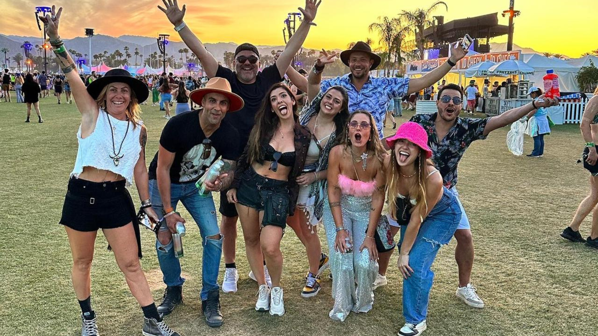 Léo Reis curte Coachella ao lado de amigos