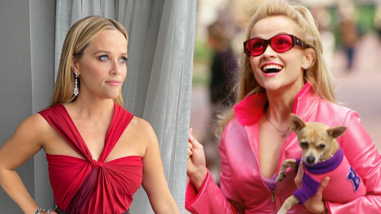 Reese Witherspoon combina roupa com a sua cachorrinha e fãs disparam: “Legalmente Loira 3?”
