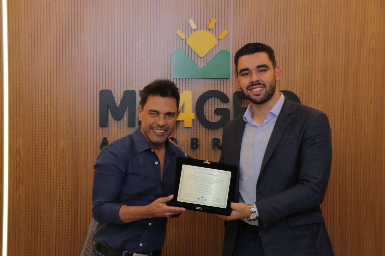 Zezé Di Camargo é nomeado embaixador da Milagro Agro Brasil
